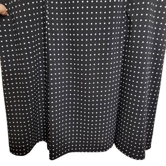 J.Crew Black Polka Dot Sleeveless Shift Mini Dress Size 16 - Picture 5 of 10